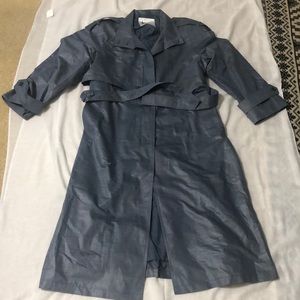 London Fog Blue Long Trenchcoat Jacket